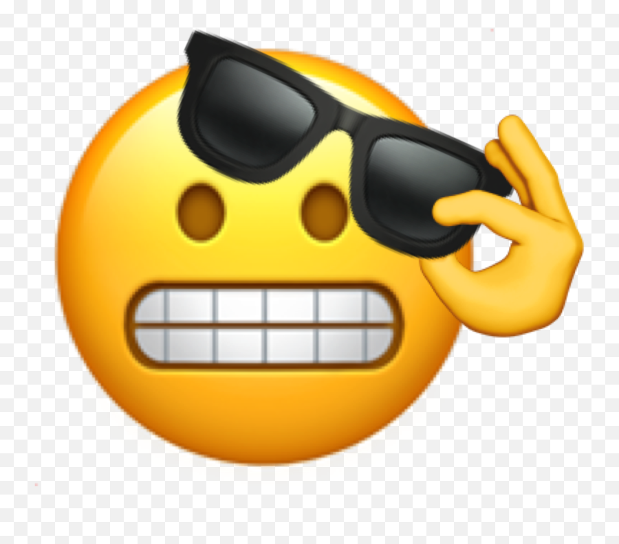 Cringe Emoji Sunglasses Sticker By,Sunglasses On Emoticon