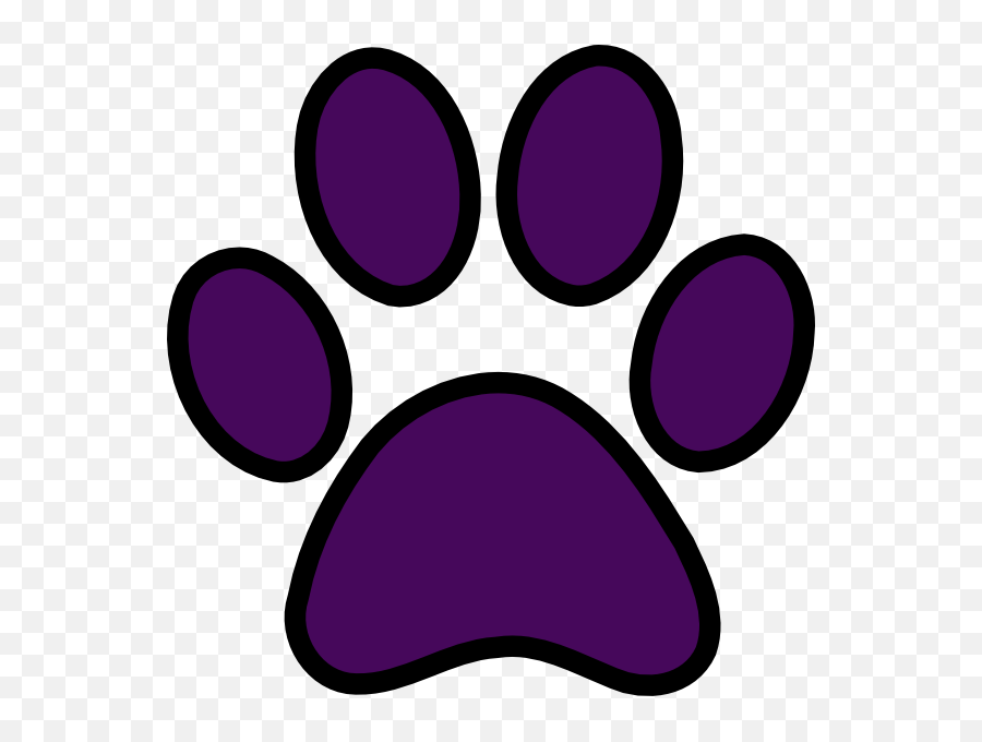 Paw Print Purple Paw Clipart Kid - Clip Art Purple Paw Prints Emoji,Paw Prints Emoji