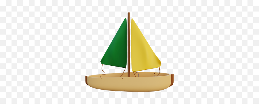 Premium Sailboat 3d Illustration Download In Png Obj Or Emoji,Text Emoji Boat Symbol
