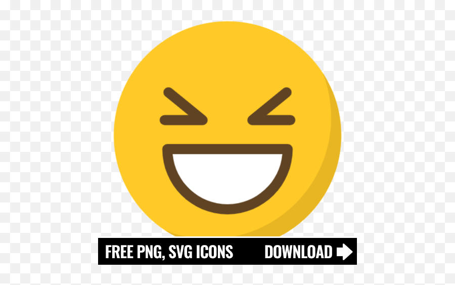 Free Laugh Icon Symbol Download In Png Svg Format - Tik Tok Logo Svg Emoji,Laugh Emoticon
