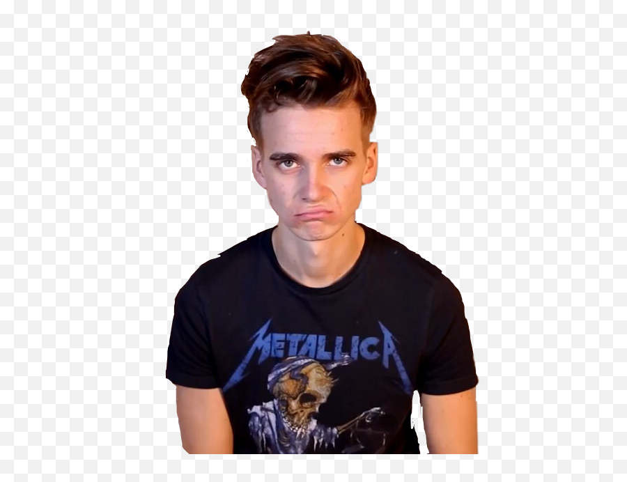 Joesugg Sad Metallica Sticker - Quiff Emoji,Joe Sugg Emoji