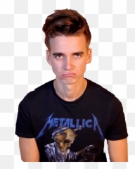 Joesugg Sad Metallica Sticker - Quiff Emoji,Joe Sugg Emoji