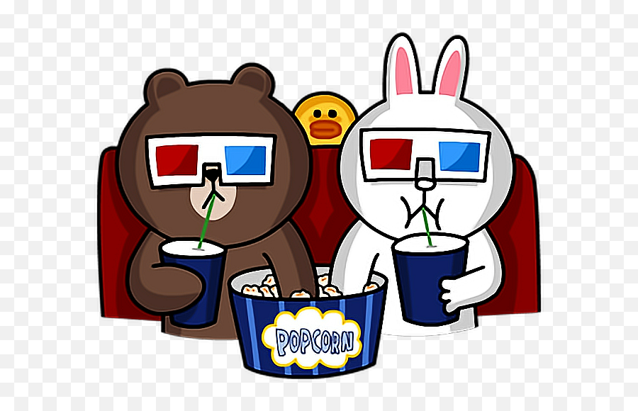 Brown Farm Sticker Bear Line Friends Line Friends Cony - Cony And Brown Cinema Emoji,Ellen's Emoji Explosion