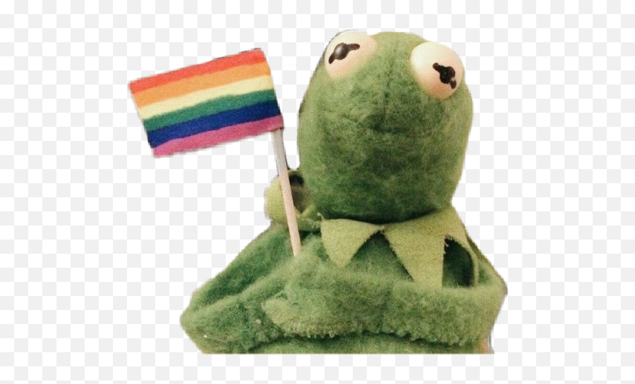 Discover Trending - Kermit Holding A Pride Flag Emoji,Kermit Emoji