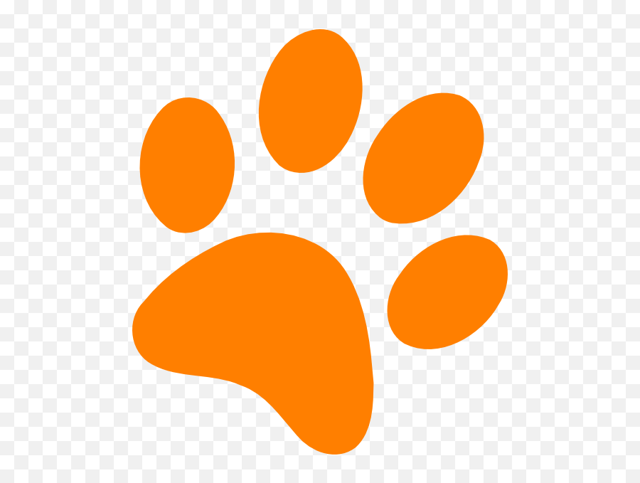 Pawprint Clipart Pet Pawprint Pet - Transparent Orange Paw Print Emoji,Dog Paw Emoji
