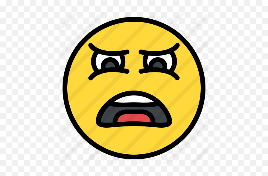Angry Face - Icon Emoji,Angry Emoticon