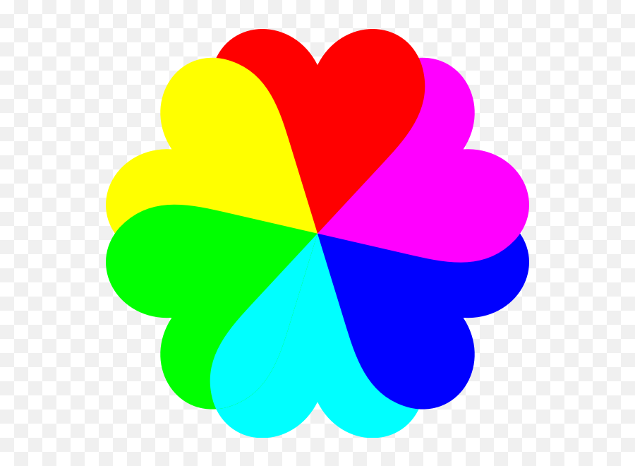 Herz6colors - Heart Color Wheel Clipart Full Size Clipart Color Wheel With Hearts Emoji,Colored Heart Emoji