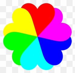 Herz6colors - Heart Color Wheel Clipart Full Size Clipart Color Wheel With Hearts Emoji,Colored Heart Emoji