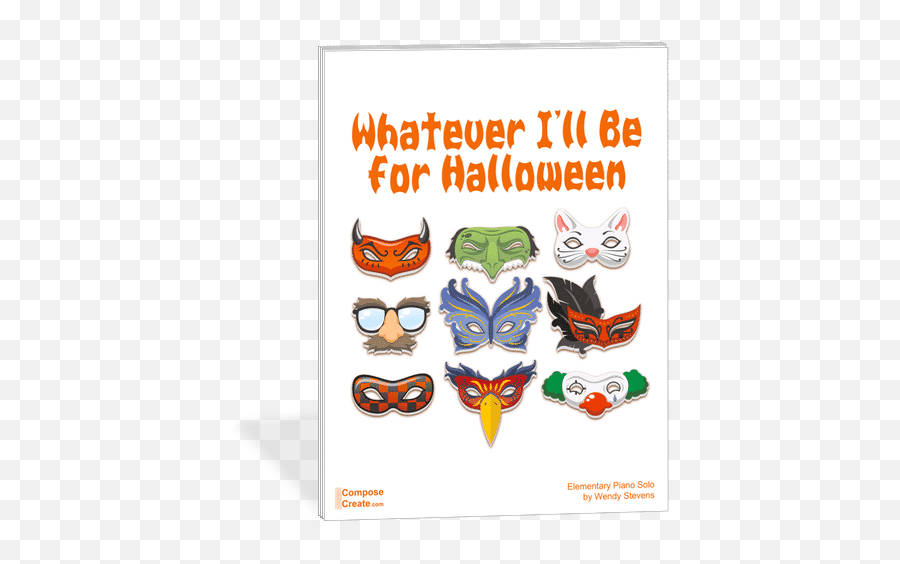 Bundle 2019 Halloween And Fall Piano Music - Halloween Mask Clipart Emoji,Emotions Piano Sheet Music