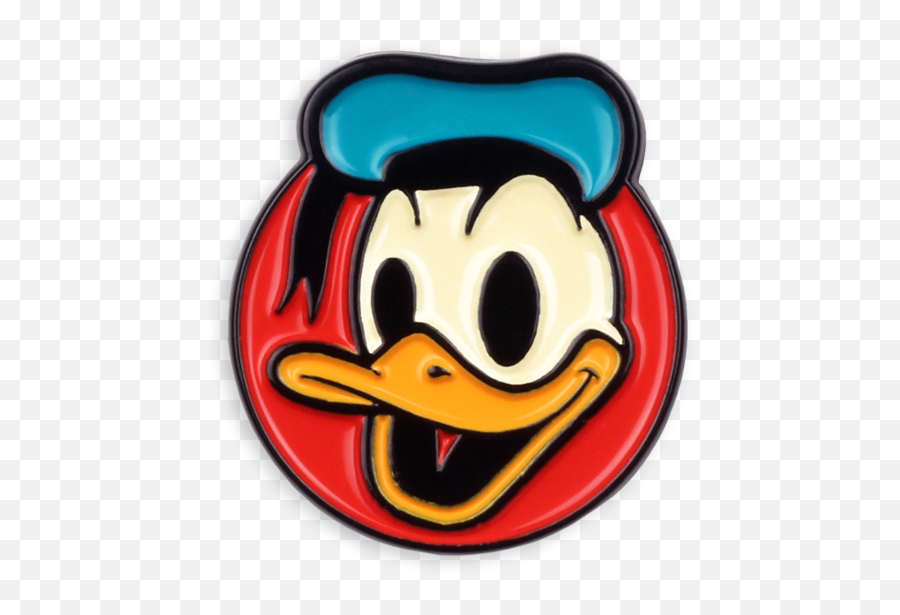 Donald Duck Enamel Pin - Dot Emoji,Duck Emoticon Facebook