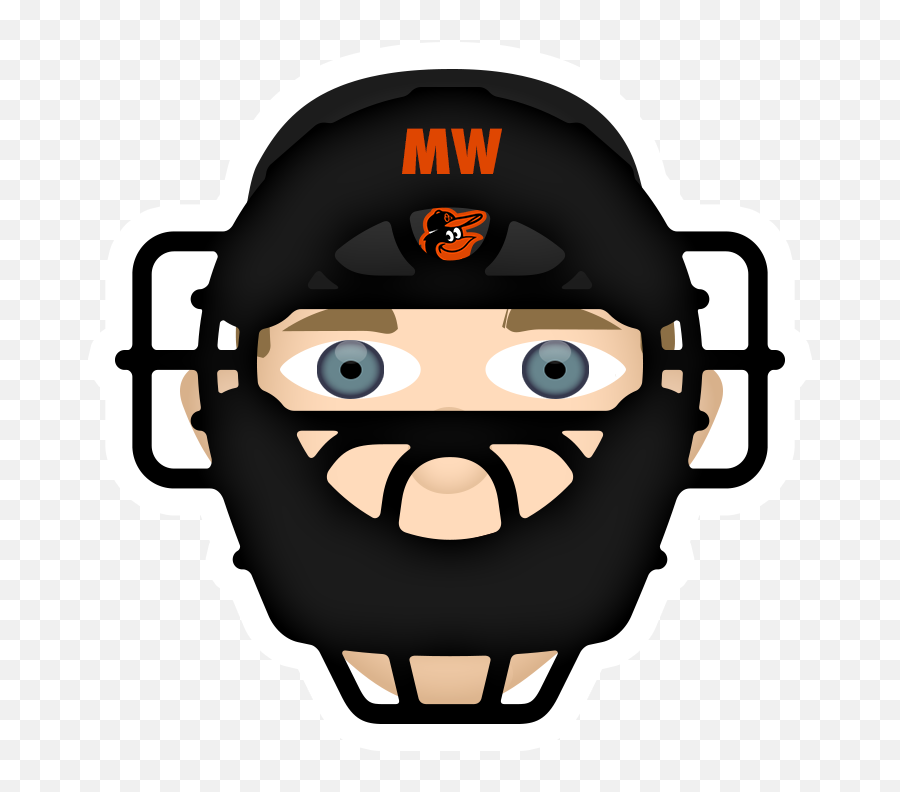 Softball Umpire Mask Clipart Emoji,Baltimore Orioles Emoji