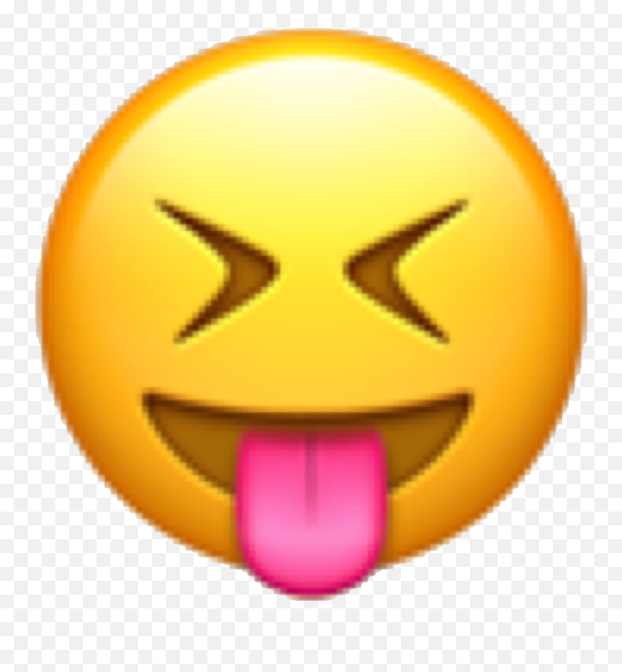 Emoji Emojicon Emote Face Emojiface - Squinting Face With Tongue Emoji,Emoji Con