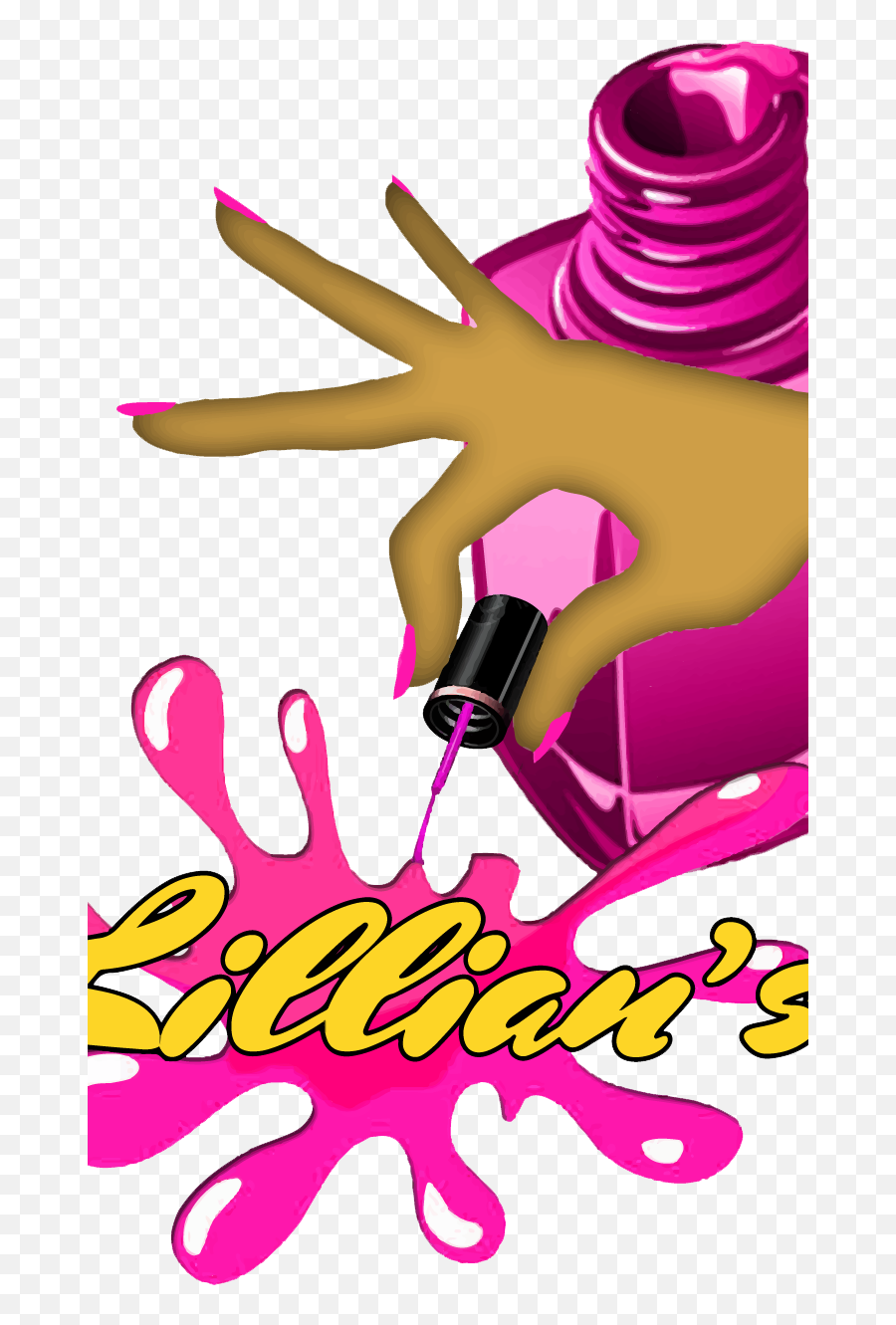 Lillianu0027s Nails 8311 Annapolis Rd New Carrollton Md 20784 - Pink Color Splash Clipart White Background Emoji,I Get The Black Finger Emoji On Facebook