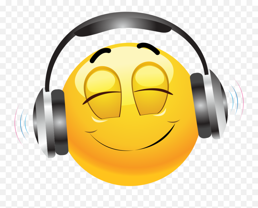 Headphones Emoji Decal - Jamming Emoji,Pilot Headphone Emoticon