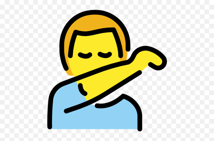 Man Sneezing Into Elbow Emoji - Download For Free U2013 Iconduck Happy,Free Sitting Emoji Clipart