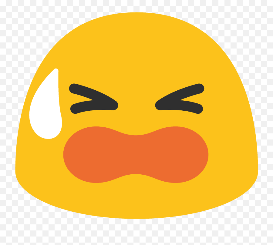 Cara Triste Pero Aliviada - Sad Android Emoji,Emoji Elfo