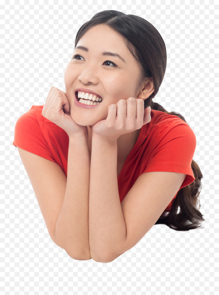 Happy Girl Png Transparent Free Images - Happy Asian Woman Png Emoji,Asian Girl Emotions