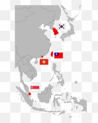Taiwan Hong Kong And Singapore - Guest Hollow Asian Tigers Emoji,British Hong Kong Flag Emoticon