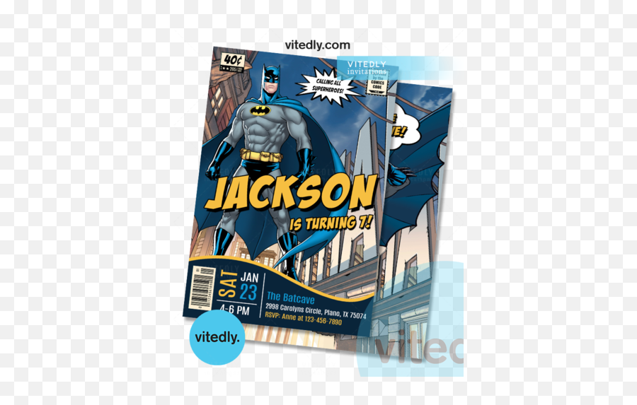 Batman Birthday Invitation - Birthday Invitation Emoji,Batman With Bat Emojis Cake