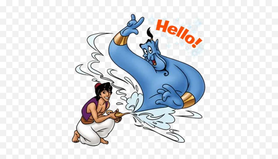 Aladdín Sticker Pack - Aladdin Line Stickers Emoji,Aladdin And Jasmine Emojis