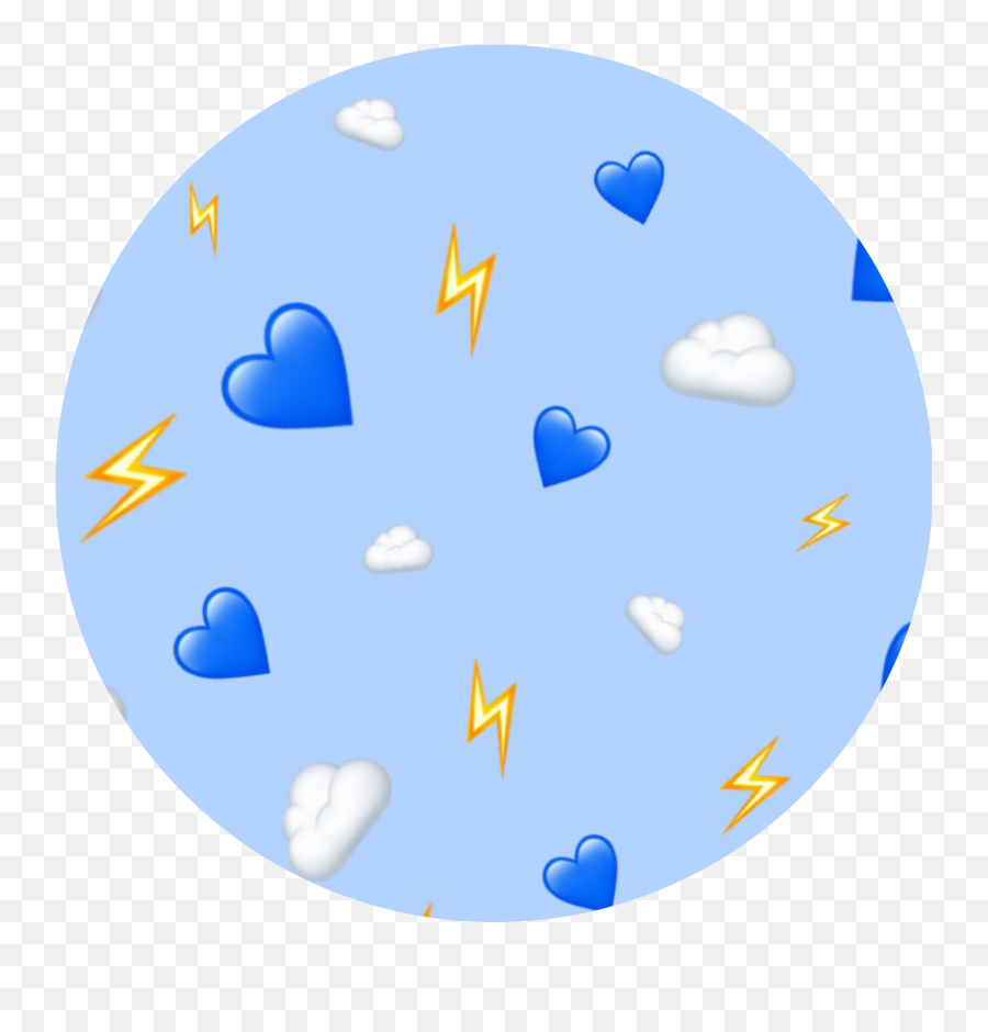 Clouds Cloud Hearts Heart Emoji Sticker By Dex - Girly,Blue Circle Emoji
