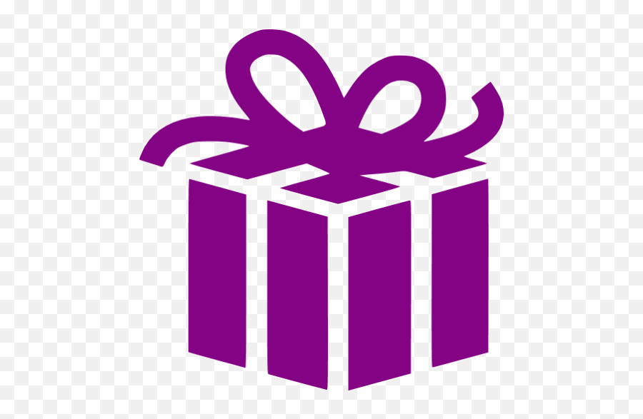 Purple Gift 3 Icon - Free Purple Party Icons Emoji,Gift Emoji Black And White
