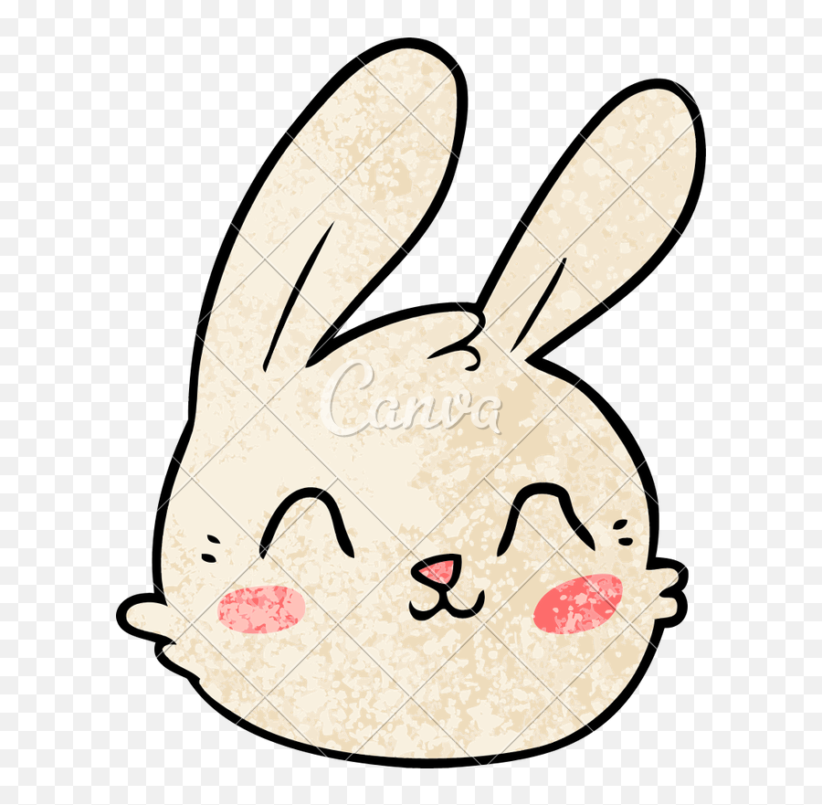 Icons By Canva - Cartoon Rabbit Face Drawing Clipart Full Cartoon Emoji,Rabbit Face Emoji