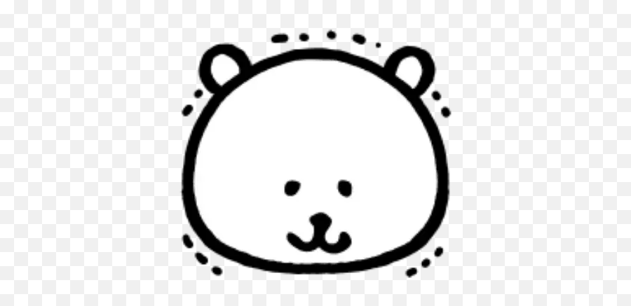 W Bear Emoji Sticker Pack - Stickers Cloud,Black And White Emojis Transparent