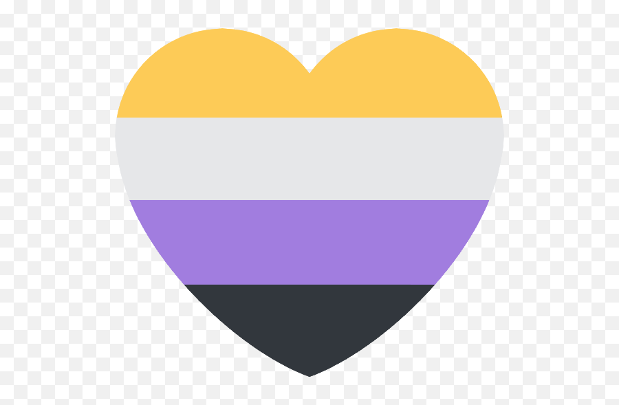 Non Binary Pride Heart Emoji,Non Binary Emoji