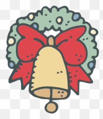 Bow Bell Wreath Hand Drawn Icon 40 Transparent Png U0026 Svg Vector Emoji,Hands Bowing Emoticon