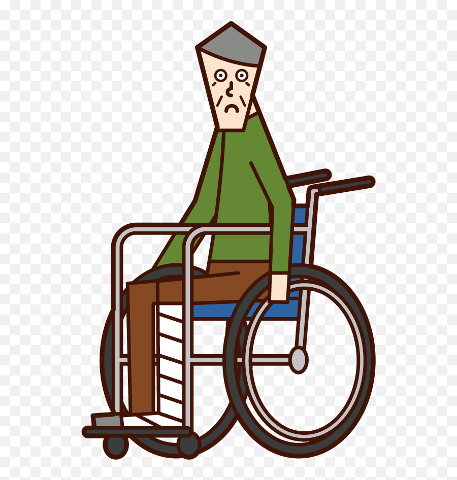Illustration Of A Person Old Man Who Fractures His Leg And Emoji,Old Man Emoji