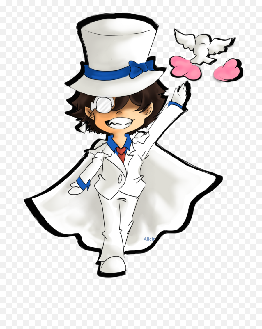 Kaitou Kid 1412 Chibi - Kaito Kid Chibi Clipart Full Emoji,Jinx Emoji