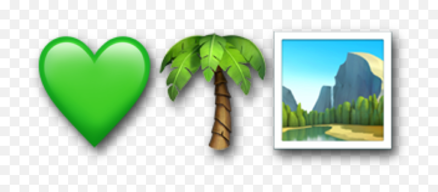 Greenemoji Greenaesthetic Sticker By L0z3r - Vertical,Palmtree Emoji