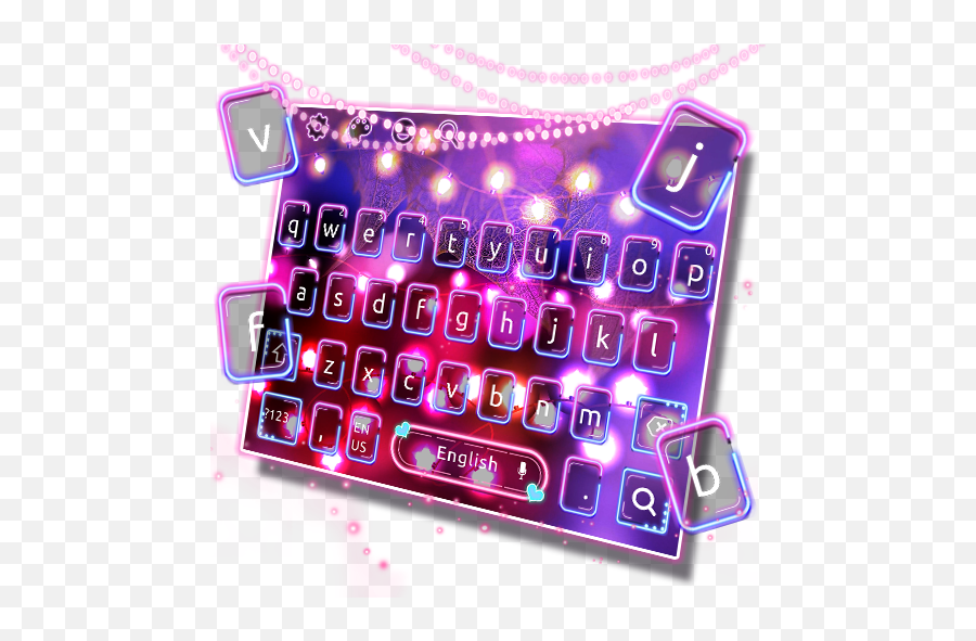 Amazoncom Sparkling Neon Lighting Keyboard Theme Appstore - Technology Applications Emoji,Lighting Emoji
