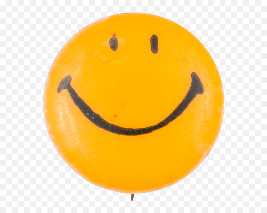 Orange Smiley 4 Busy Beaver Button Museum - Happy Emoji,Emoticon 4
