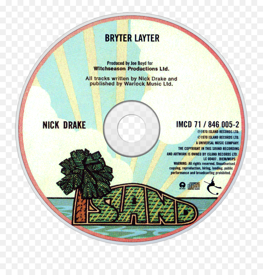 Download Nick Drake Bryter Layter Cd Disc Image - Feel Like King Crimson In The Court Of The Crimson King Island Emoji,High Love And Emotion Drake