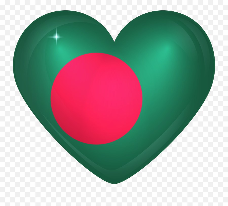Bangladesh Flag Heart Png Clipart - Full Size Clipart Bangladesh Heart Flag Png Emoji,Pride Flag Emoji