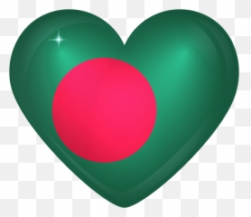 Bangladesh Flag Heart Png Clipart - Full Size Clipart Bangladesh Heart Flag Png Emoji,Pride Flag Emoji