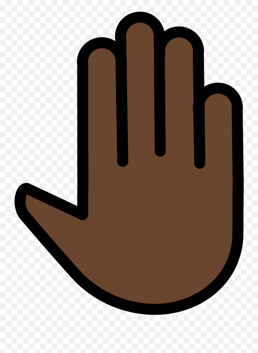 Raised Back Of Hand Emoji Clipart - Waving Goodbye,Back Emoji