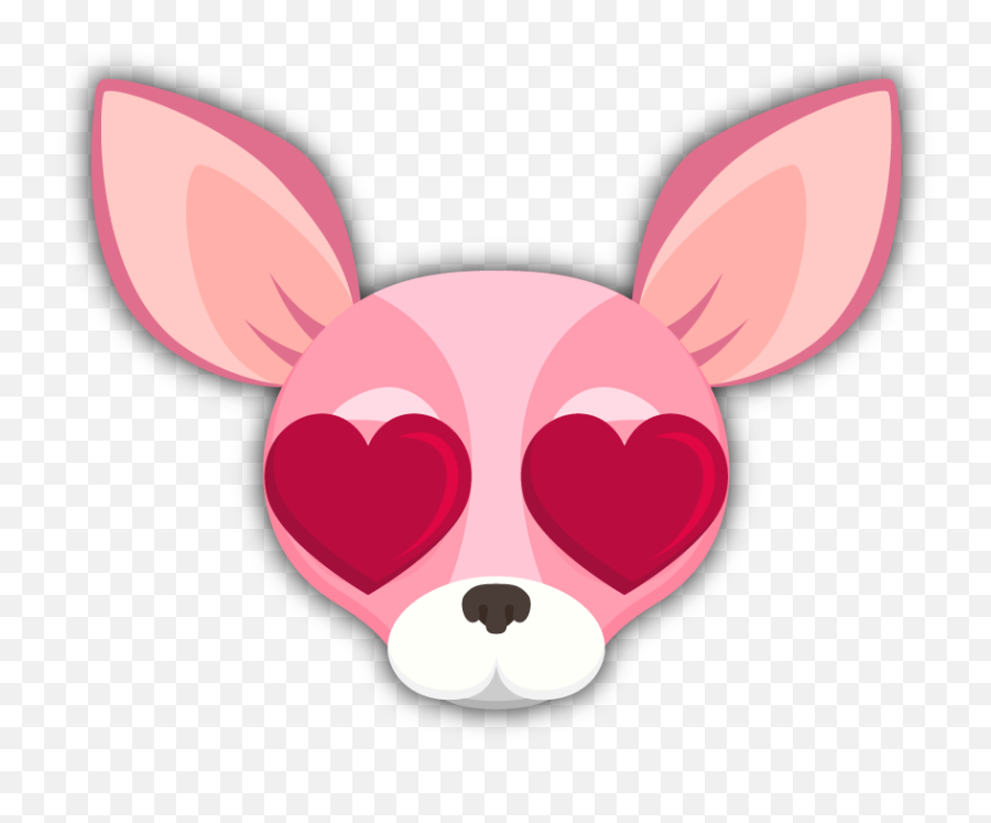 Pink Valentineu0027s Chihuahua Emoji Stickers Chihuahua - Chihuahua Stickers Transparent Background,Love Hecho Con Emojis