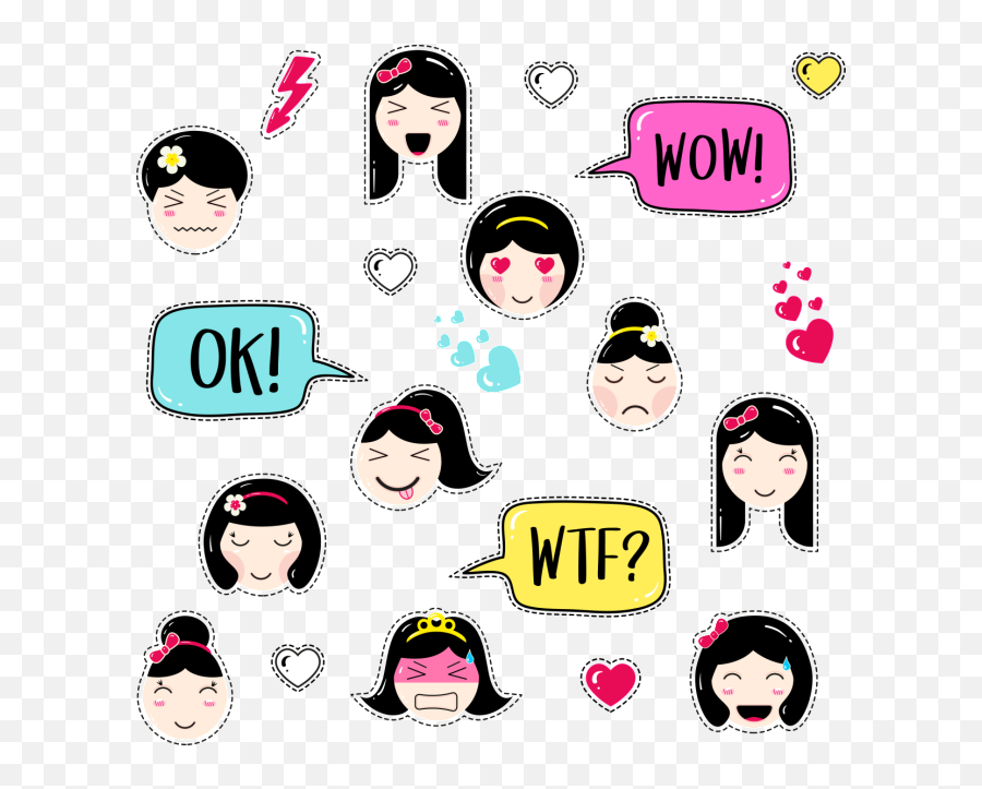 Download Vectorial Material - Emoticon Png Image With No Kawaii Emoji,Image Of Wow Emoticon