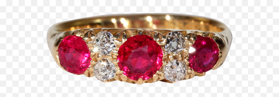 Vintage Art Deco Ruby And Diamond - Ruby Diamond Ring 1930 Emoji,Madeon Emojis Chevron Diamond Logo