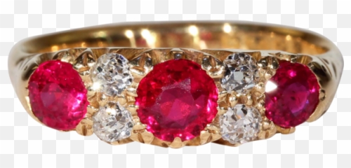Vintage Art Deco Ruby And Diamond - Ruby Diamond Ring 1930 Emoji,Madeon Emojis Chevron Diamond Logo