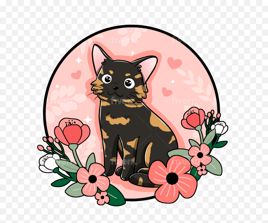 Design Cute Animals Emoticon Stickers Character Chibi - Black Cat Emoji,Cute Happy Cat Emoticon