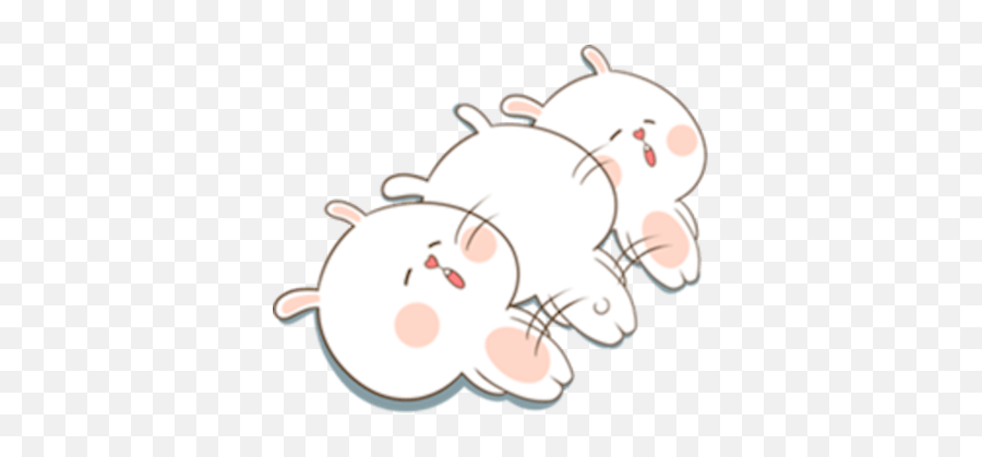 Bear And Rabbit Love - Sticker Emoji,Tuagom Puffy Bear Emoticon