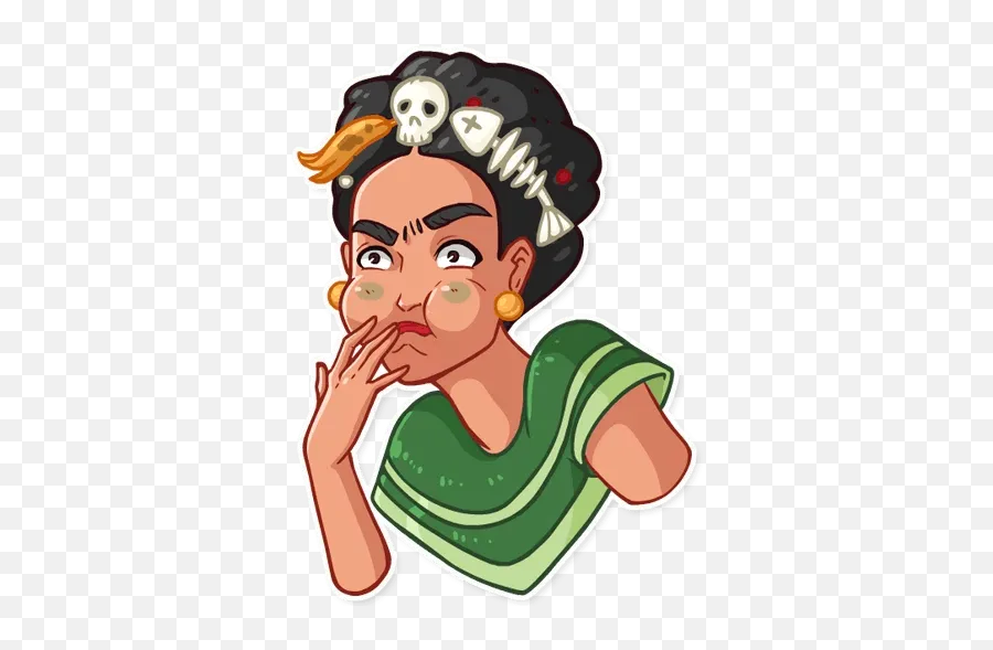 Frida Stickers Set For Telegram - Stickers Whatsapp Frida Kahlo Emoji,Frida Khalo Emoji