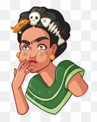 Frida Stickers Set For Telegram - Stickers Whatsapp Frida Kahlo Emoji,Frida Khalo Emoji