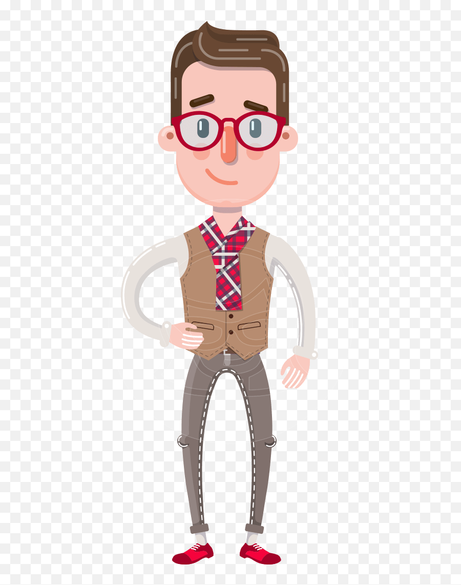 Smart Office Man Cartoon Character In Flat Style - 112 Illustrations Graphicmama Male Characters Men Cartoon Emoji,Emotions Picture For Office