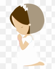 30 Ideas - Niña Primera Comunion Vector Emoji,Emoticon Mao Rezand