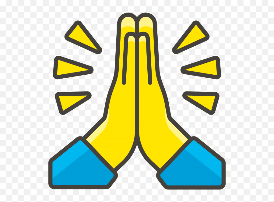 Folded Hands Emoji Clipart - Folded Hand Emoji Png,Pray Emoji